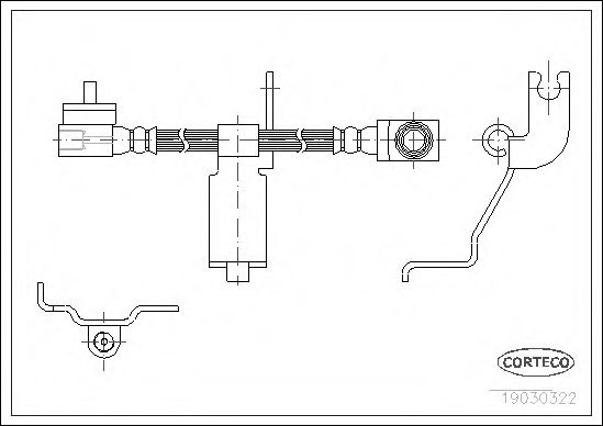 Furtun frana FORD TRANSIT caroserie (FA) (2000 - 2006) CORTECO 19030322 piesa NOUA