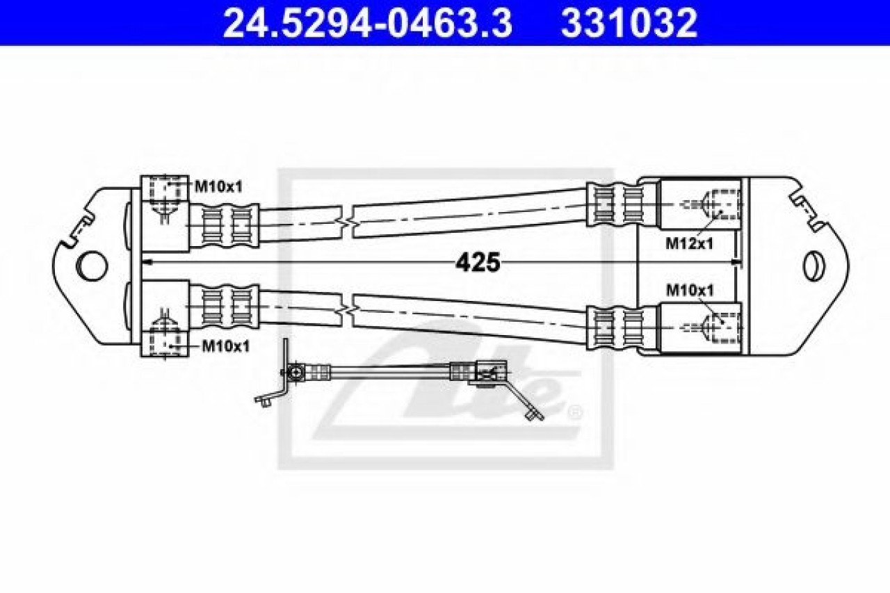 Furtun frana FORD TRANSIT caroserie (FA) (2000 - 2006) ATE 24.5294-0463.3 piesa NOUA