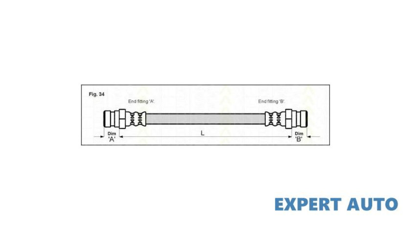 Furtun frana Hyundai H-1 platou / sasiu 2000-2005 #2 25044