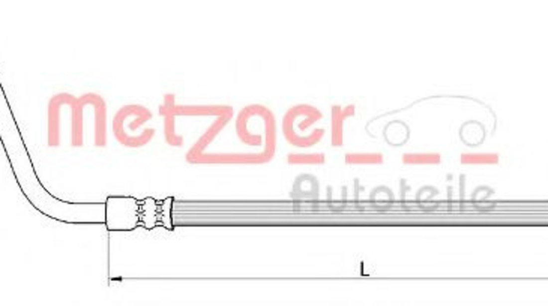 Furtun frana HYUNDAI SANTA FE II (CM) (2005 - 2012) METZGER 4111056 piesa NOUA