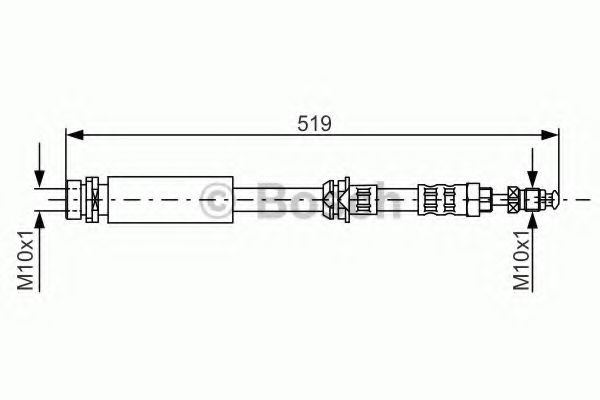 Furtun frana MAZDA 2 (DY) (2003 - 2016) BOSCH 1 987 476 993 piesa NOUA