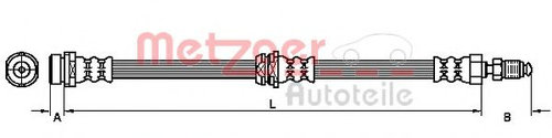 Furtun frana MAZDA 3 (BL) (2008 - 2016) METZGER 4110038 piesa NOUA