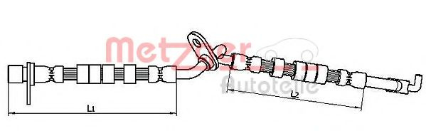 Furtun frana MAZDA 6 Hatchback (GG) (2002 - 2008) METZGER 4110708 piesa NOUA