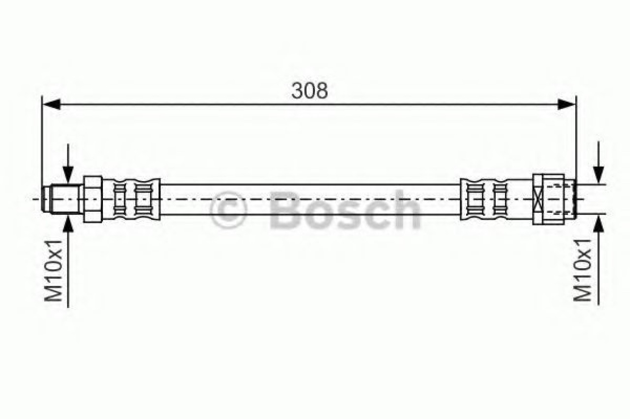 Furtun frana MERCEDES C-CLASS Sportscoupe (CL203) (2001 - 2011) BOSCH 1 987 476 427 piesa NOUA