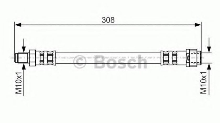 Furtun frana MERCEDES C-CLASS (W203) (2000 - 2007) BOSCH 1 987 476 427 piesa NOUA