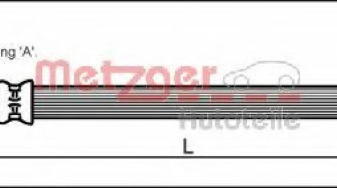 Furtun frana MERCEDES C-CLASS (W203) (2000 - 2007) METZGER 4110581 piesa NOUA