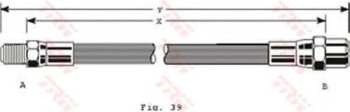 Furtun frana MERCEDES CLK Cabriolet (A208) (1998 - 2002) TRW PHB125 piesa NOUA