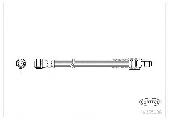 Furtun frana MERCEDES VITO / MIXTO caroserie (W639) (2003 - 2016) CORTECO 19035288 piesa NOUA