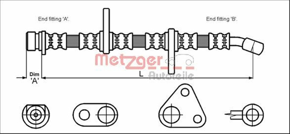 Furtun Frana Metzger Honda 4113500