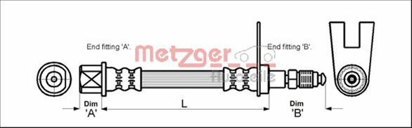 Furtun Frana Metzger Peugeot 4111159