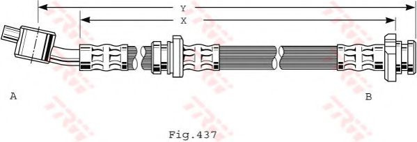 Furtun frana NISSAN ALMERA II (N16) (2000 - 2016) TRW PHD481 piesa NOUA