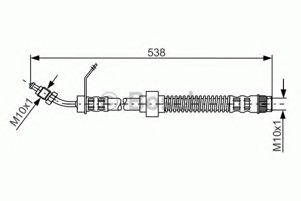 Furtun frana NISSAN INTERSTAR bus (X70) (2002 - 2016) BOSCH 1 987 481 151 piesa NOUA