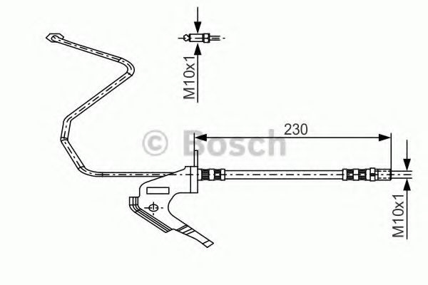 Furtun frana OPEL ASTRA G Cupe (F07) (2000 - 2005) BOSCH 1 987 481 161 piesa NOUA