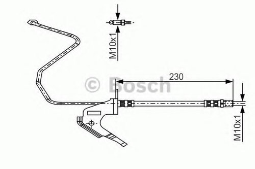 Furtun frana OPEL ASTRA G Limuzina (F69) (1998 - 2009) BOSCH 1 987 481 161 piesa NOUA