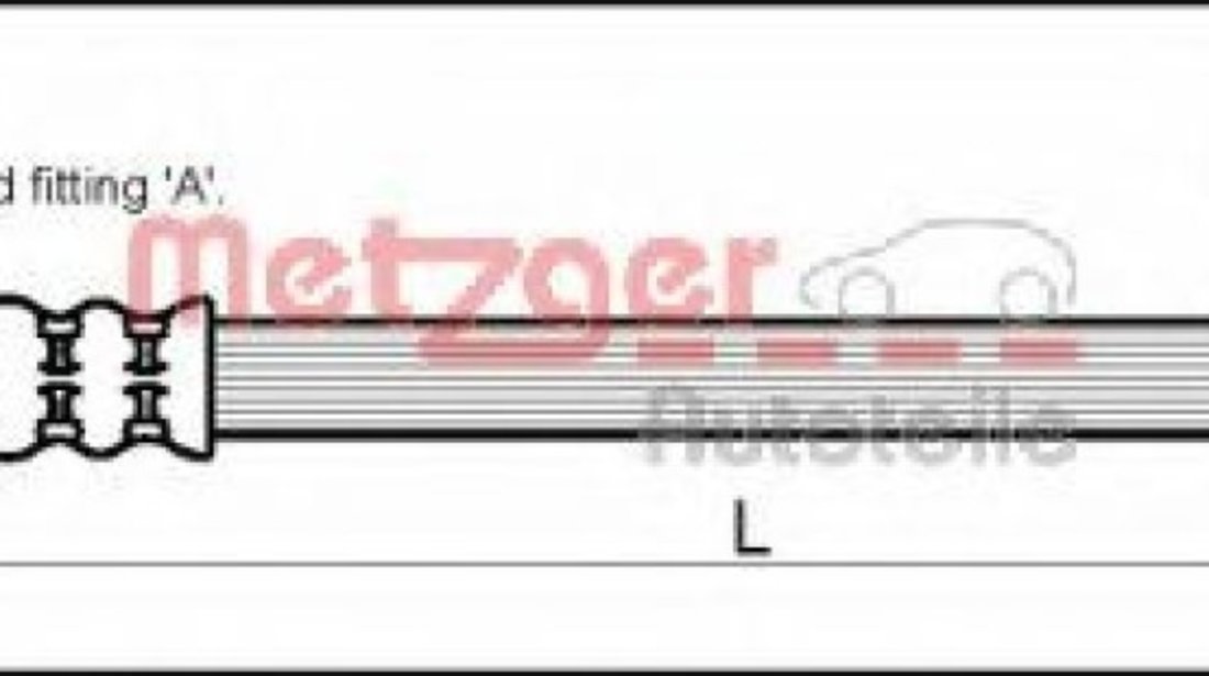 Furtun frana OPEL CORSA B (73, 78, 79) (1993 - 2002) METZGER 4112813 piesa NOUA