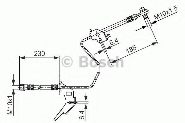 Furtun frana OPEL MERIVA (2003 - 2010) BOSCH 1 987 476 199 piesa NOUA