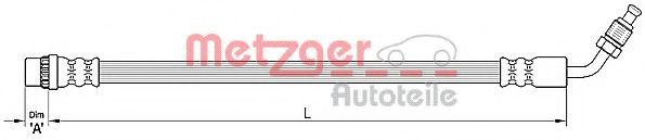 Furtun frana OPEL MOVANO autobasculanta (H9) (1999 - 2010) METZGER 4110210 piesa NOUA