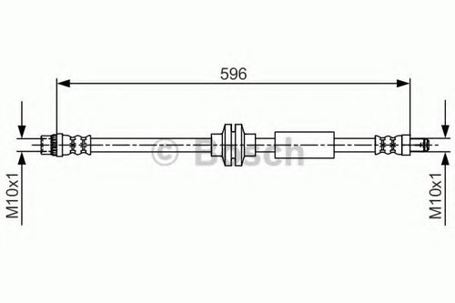 Furtun frana OPEL MOVANO B caroserie (2010 - 2016) BOSCH 1 987 481 708 piesa NOUA