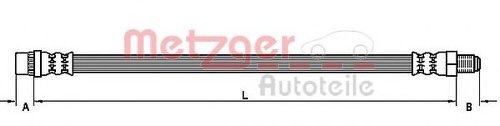 Furtun frana OPEL TIGRA TwinTop (2004 - 2016) METZGER 4110122 piesa NOUA