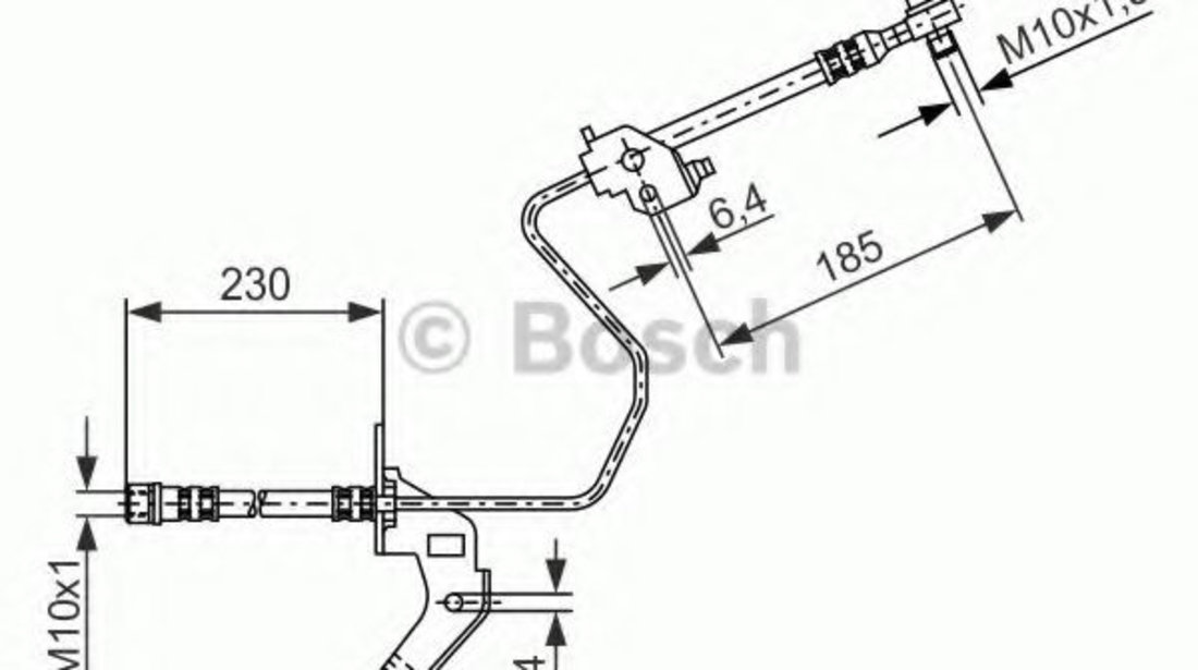 Furtun frana OPEL ZAFIRA A (F75) (1999 - 2005) BOSCH 1 987 476 199 piesa NOUA