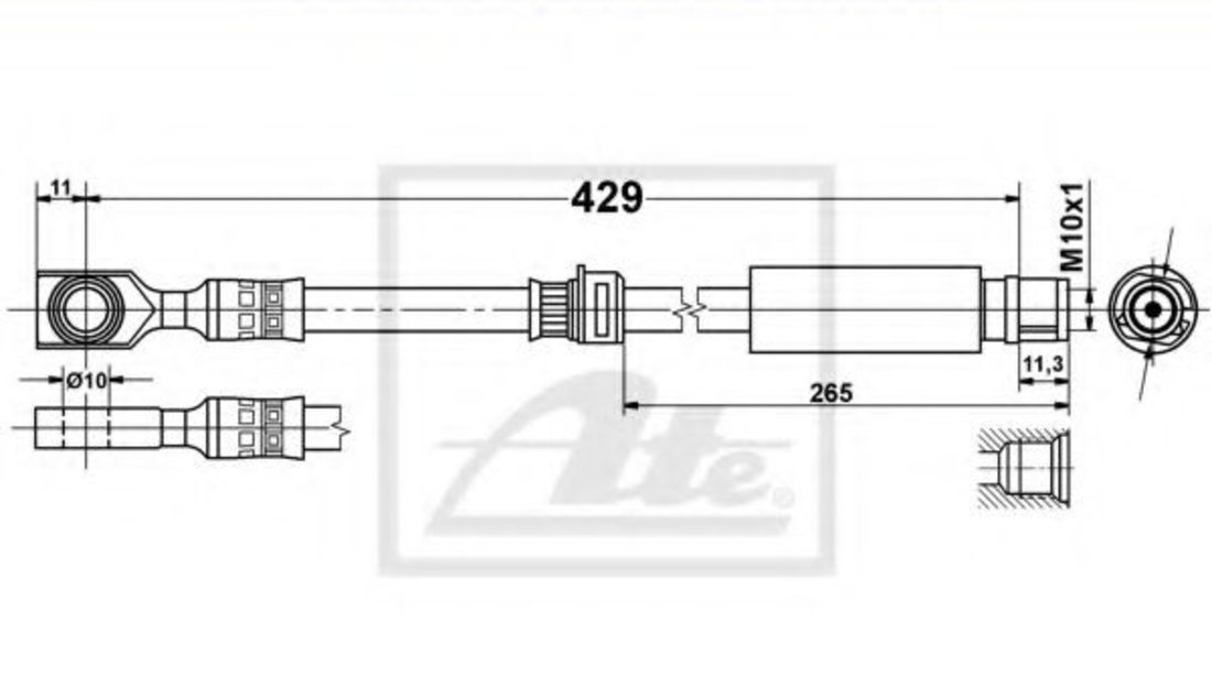 Furtun frana OPEL ZAFIRA B (A05) (2005 - 2016) ATE 24.5241-0429.3 piesa NOUA