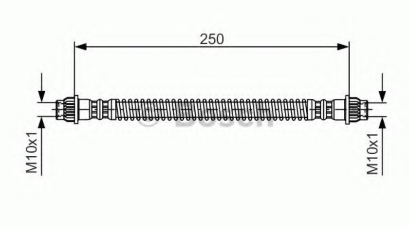 Furtun frana PEUGEOT 806 (221) (1994 - 2002) BOSCH 1 987 476 947 piesa NOUA