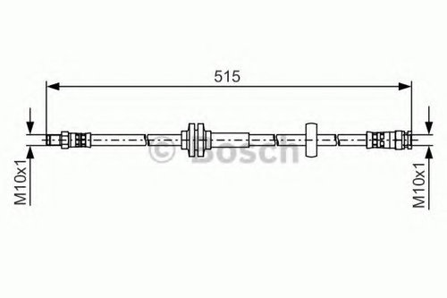 Furtun frana PEUGEOT BOXER caroserie (2006 - 2016) BOSCH 1 987 481 482 piesa NOUA