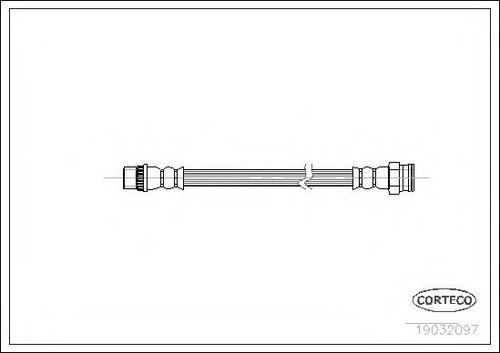 Furtun frana PEUGEOT PARTNER combispace (5F) (1996 - 2012) CORTECO 19032097 piesa NOUA