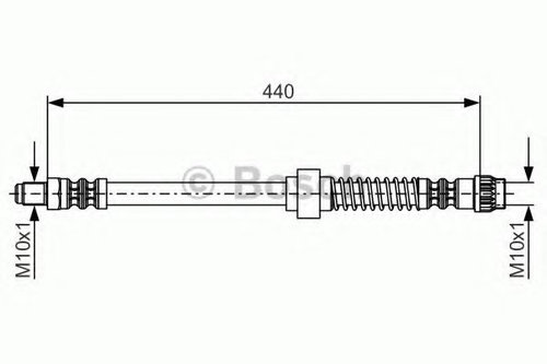 Furtun frana PEUGEOT PARTNER combispace (5F) (1996 - 2012) BOSCH 1 987 476 651 piesa NOUA