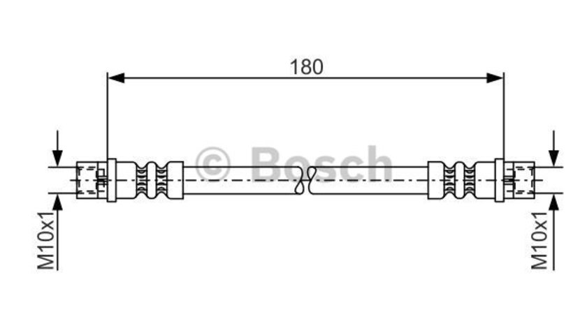 Furtun frana puntea spate (1987476018 BOSCH) AUDI,SKODA,VW,VW (SVW)