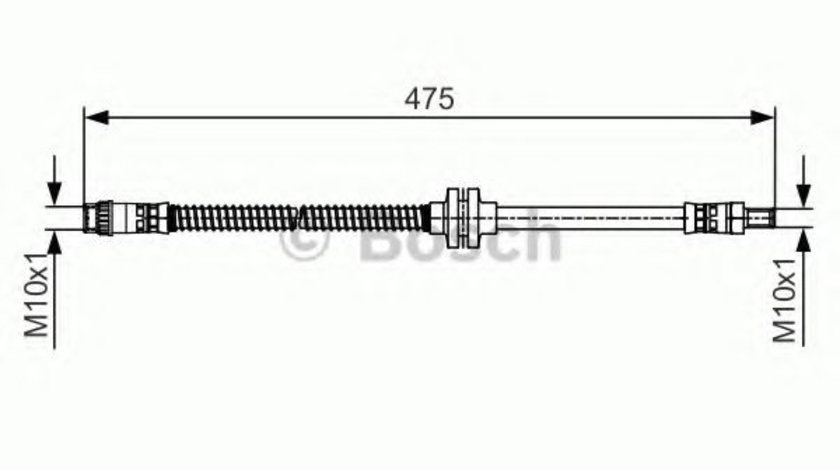 Furtun frana RENAULT MEGANE II (BM0/1, CM0/1) (2002 - 2011) BOSCH 1 987 481 496 piesa NOUA