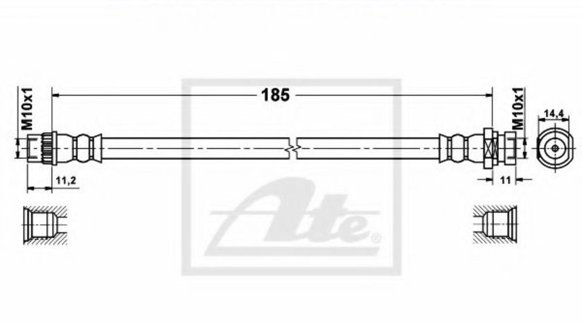 Furtun frana RENAULT MEGANE II Limuzina (LM0/1) (2003 - 2016) ATE 24.5251-0185.3 piesa NOUA