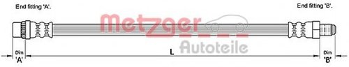 Furtun frana RENAULT TRAFIC II caroserie (FL) (2001 - 2014) METZGER 4110221 piesa NOUA