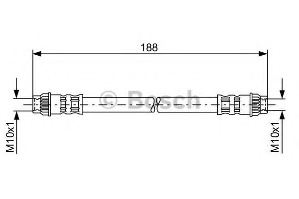 Furtun frana RENAULT TWINGO II (CN0) (2007 - 2014) BOSCH 1 987 476 917 piesa NOUA