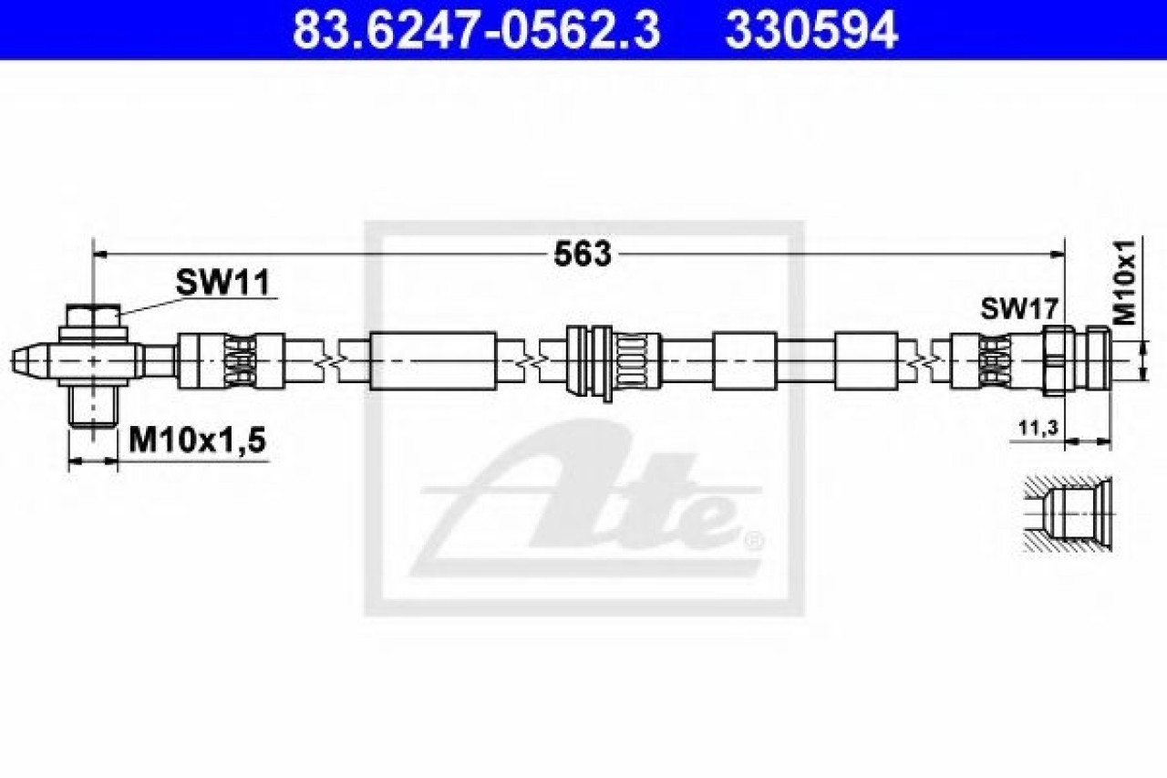 Furtun frana SEAT LEON (1M1) (1999 - 2006) ATE 83.6247-0562.3 piesa NOUA