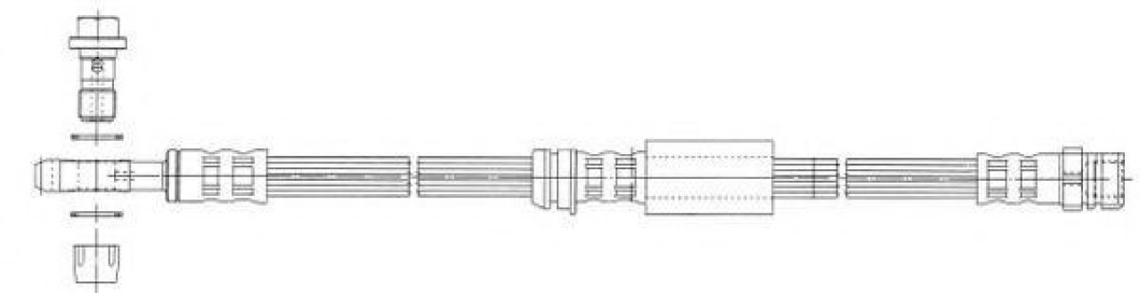 Furtun frana SKODA OCTAVIA II (1Z3) (2004 - 2013) FERODO FHY2665 piesa NOUA