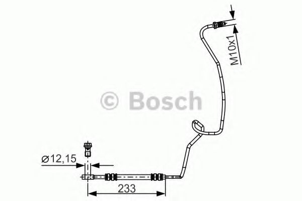 Furtun frana SKODA RAPID (NH3) (2012 - 2016) BOSCH 1 987 481 338 piesa NOUA