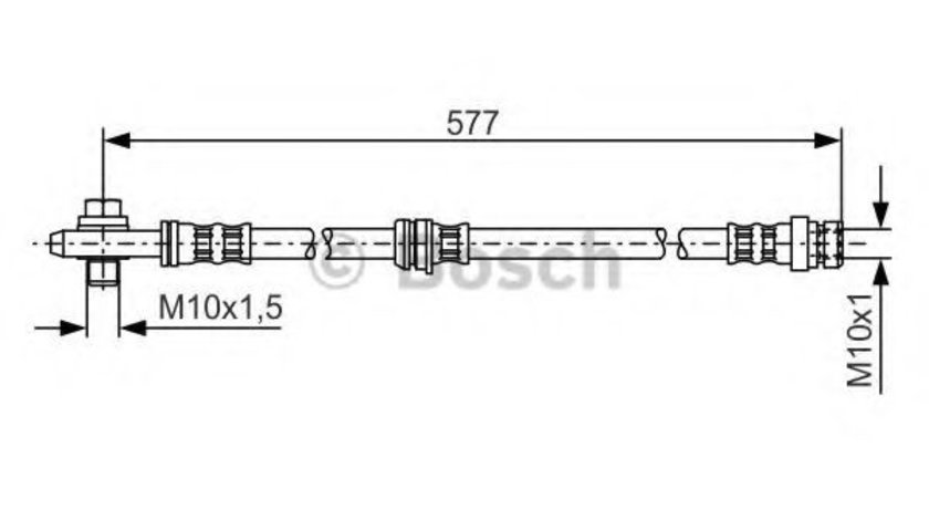 Furtun frana SKODA YETI (5L) (2009 - 2016) BOSCH 1 987 476 282 piesa NOUA