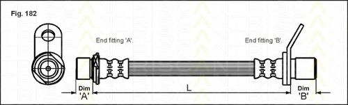 Furtun frana TOYOTA AVENSIS Liftback (T22) (1997 - 2003) TRISCAN 8150 13221 piesa NOUA