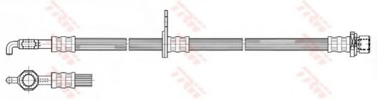 Furtun frana TOYOTA COROLLA Verso (ZDE12, CDE12) (2001 - 2004) TRW PHD533 piesa NOUA