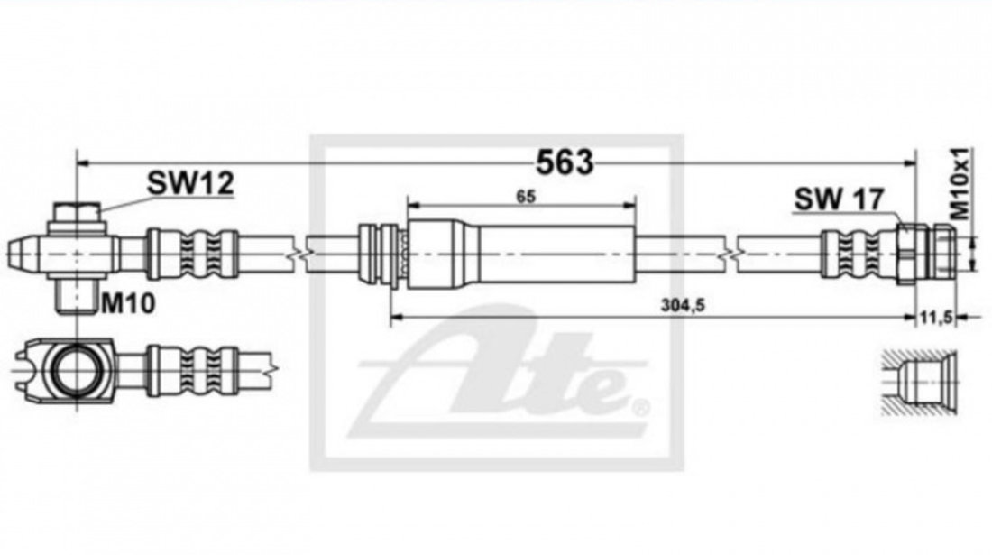 Furtun frana Volkswagen AUDI A3 (8P1) 2003-2012 #2 172667B