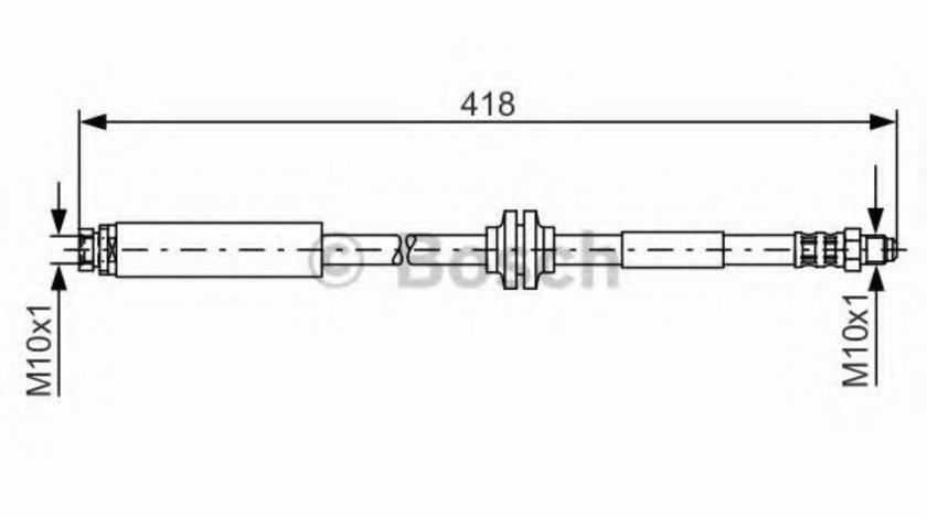 Furtun frana VOLVO S40 II (MS) (2004 - 2016) BOSCH 1 987 481 058 piesa NOUA