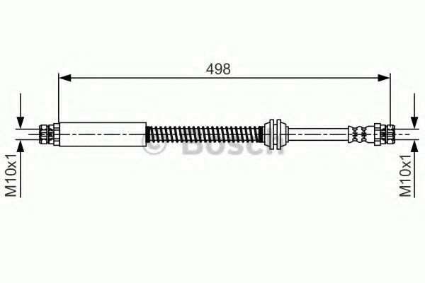 Furtun frana VW CADDY III Combi (2KB, 2KJ, 2CB, 2CJ) (2004 - 2016) BOSCH 1 987 481 711 piesa NOUA