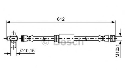 Furtun frana VW JETTA IV (162, 163) (2010 - 2016) BOSCH 1 987 481 631 piesa NOUA