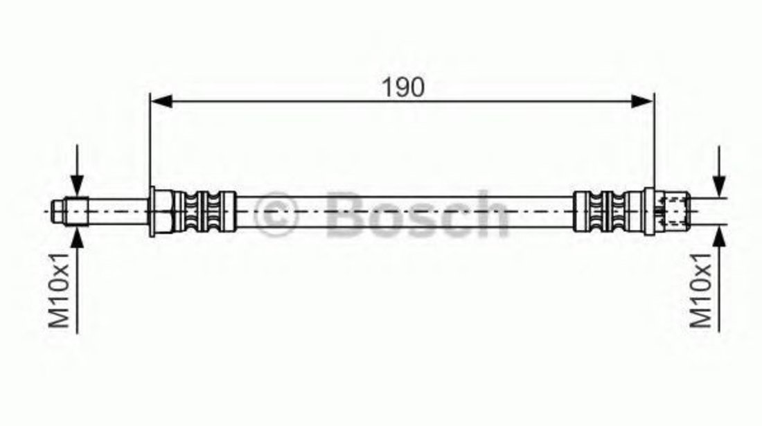 Furtun frana VW MULTIVAN VI (SGF, SGM, SGN) (2015 - 2016) BOSCH 1 987 476 310 piesa NOUA