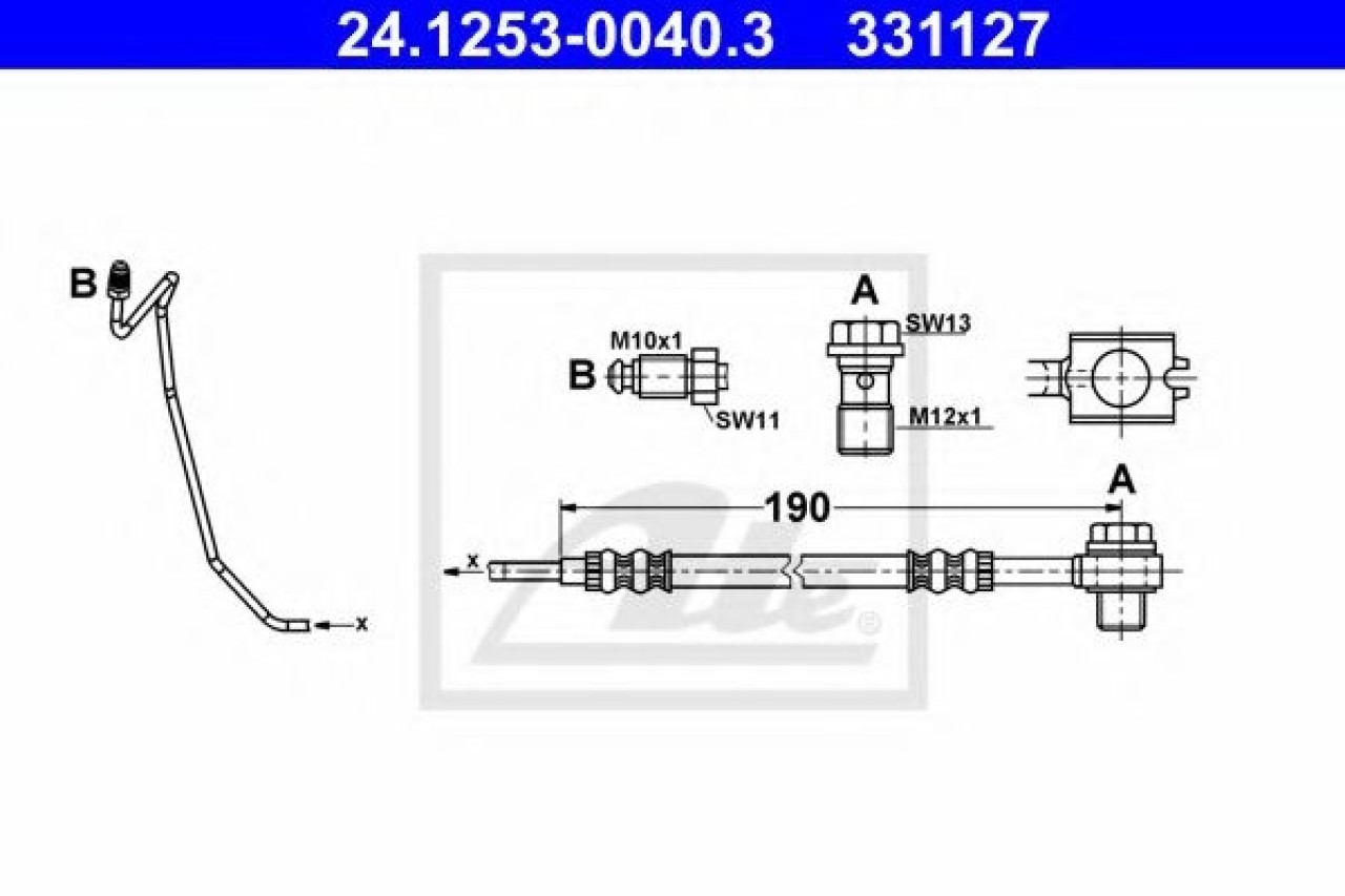 Furtun frana VW PASSAT (3B3) (2000 - 2005) ATE 24.1253-0040.3 piesa NOUA