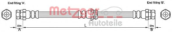 Furtun frana VW PASSAT (3C2) (2005 - 2010) METZGER 4110248 piesa NOUA