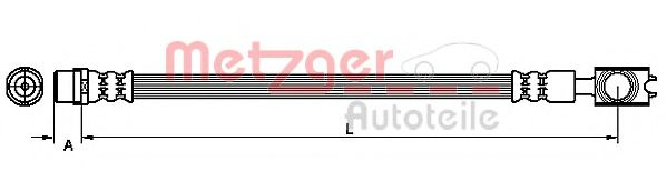 Furtun frana VW PASSAT Variant (3B6) (2000 - 2005) METZGER 4110521 piesa NOUA