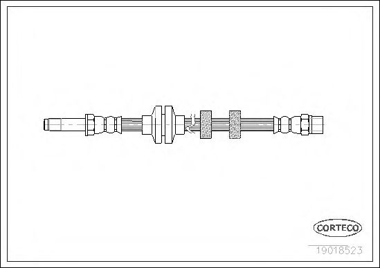 Furtun frana VW POLO CLASSIC (6KV2) (1995 - 2006) CORTECO 19018523 piesa NOUA