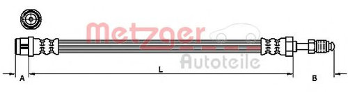 Furtun frana VW TOUAREG (7LA, 7L6, 7L7) (2002 - 2010) METZGER 4110120 piesa NOUA